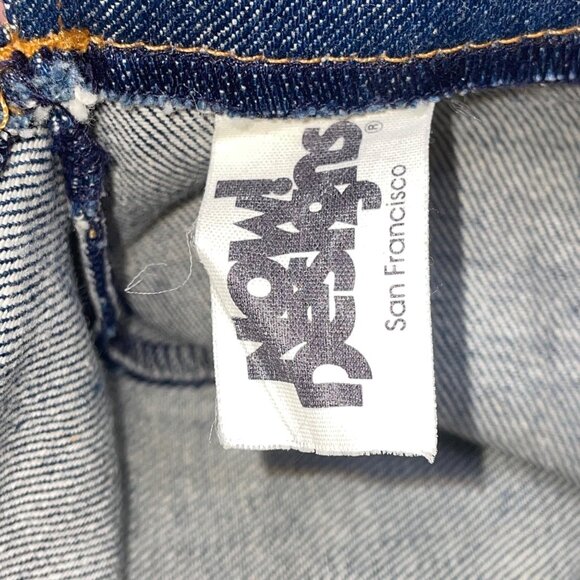 Levi Strauss Denim Drawstring Bag Blue Cotton Quality Pocket Design Retro Style - Picture 5 of 8